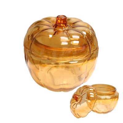 Pumpkin Glass Bowl 2pc Orange
