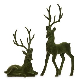 Standing Deer Green Flock 1pc