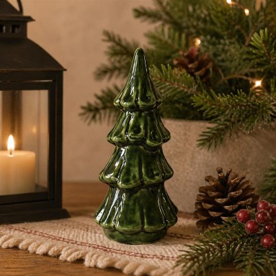 Ceramic Tree Green 11in