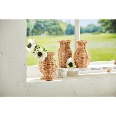 Resin Basketweave Vase Sm 1ct