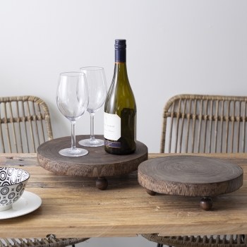 Round Wood Display 10in