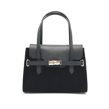 Tote Leather/suede Purse Black