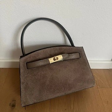Amelia Suede Purse Taupe