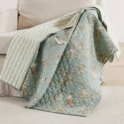 Quilted Throw Lyon Teal