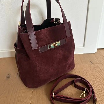 Tatiana Suede Purse Burg