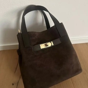 Tatiana Suede Purse Brown