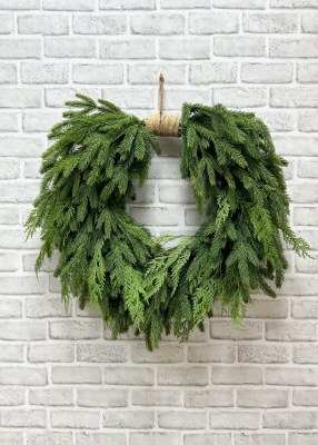 Ft Spruce & Cedar Wreath 24in