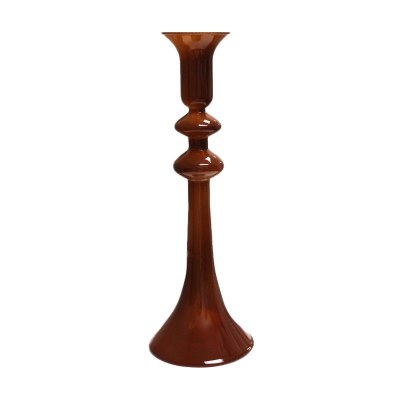 Taper Holder Glass 1ct Brown
