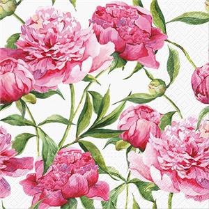 Napkins Pink Peonies 20ct