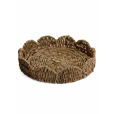 Scallop Tray Round Seagrass