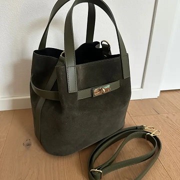 Tatiana Suede Purse Olive