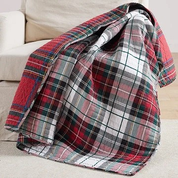 Quilted Throw Spencer Plaid