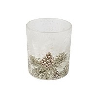 Glass Votive Holder Pine