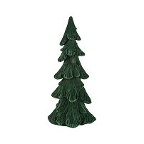 Flocked Tree Green 10.0in