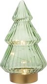 Led Glass Tree 1ct 9in Green