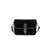 Edith Suede Purse Black