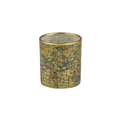 Glass Tealight Holder Teal/grn