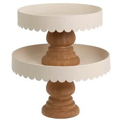 Scallop Metal Tray Large 1ct