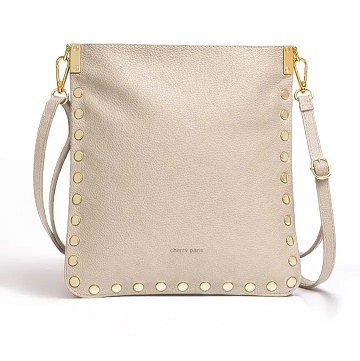 Aliette Leather Purse Beige