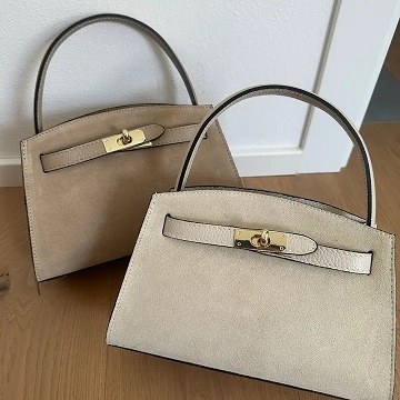 Amelia Suede Purse Beige