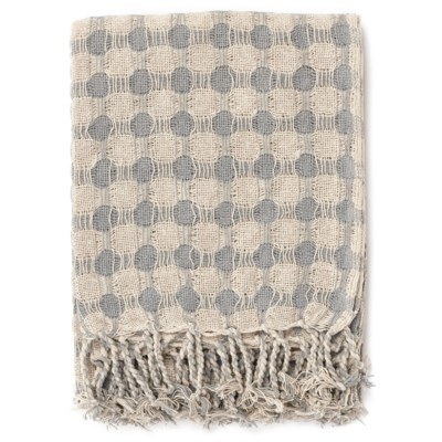 Hinckley Woven Throw Gre/ivory
