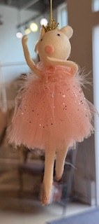 Mice Ballerina Pink Ornament