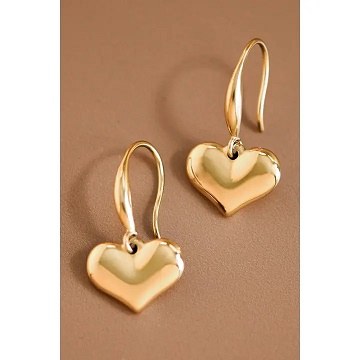 Heart Earrings Gold Wp
