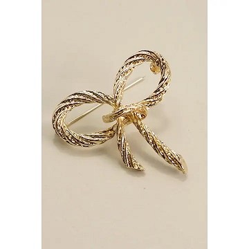 Brooche Gold Heart Rope