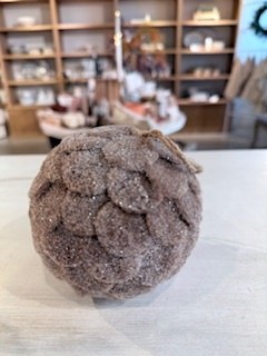 Scallop Frosted Ball Ornament