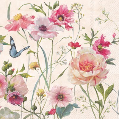 Wildflower Rose Napkins 20c