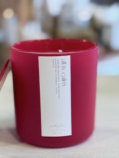 All Is Calm Candle Red