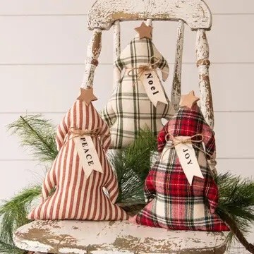 Pillow Xmas Tree Tartan 1ct