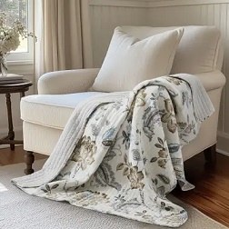 Quilted Throw Maileen Blue