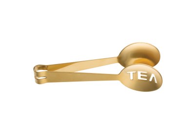 Tea Tongs Gold 5in