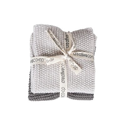 Cotton Knit Dish Cloth 2pc