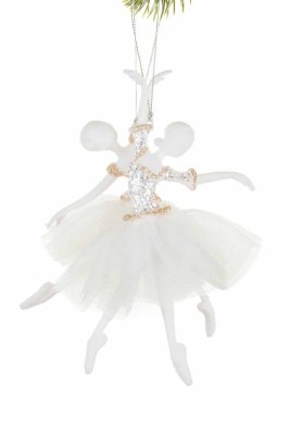 Ballerina White Ornament