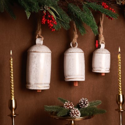 Whitewashed Bell Metal 1ct Lg