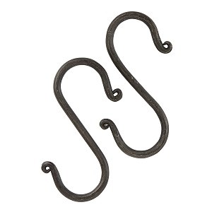 Hammered S Hook Black 1ct