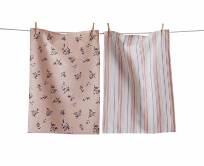 Tea Towel Peach Roses 1ct