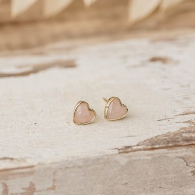 Earrings Rose Quartz Studs
