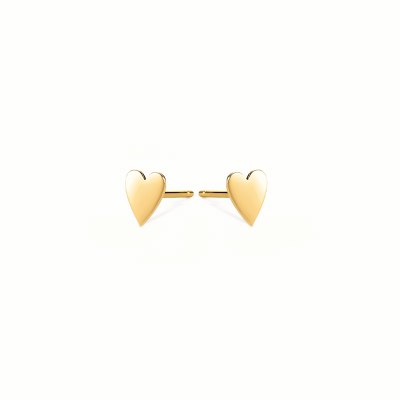 Heart Stud Earring Wp Gold