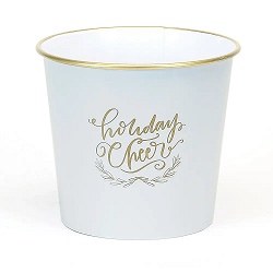 White Metal Xmas Tin