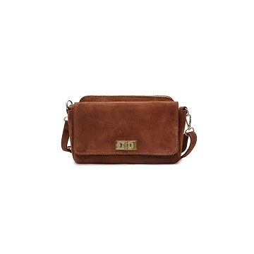 Iliane Suede Purse Cognac