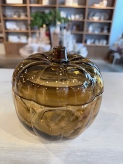 Pumpkin Glass Bowl 2pc