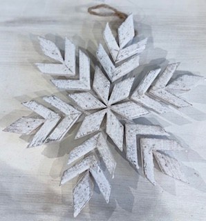 Wooden Snowflake 10in