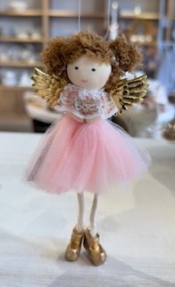 Pink Angel Brown Hair Ornament