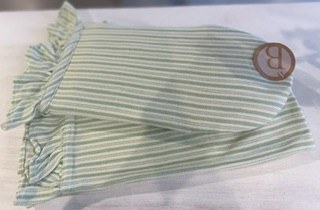 Oven Mitt Green Stripe