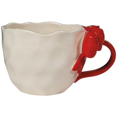 Mug Red Bow White