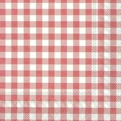 Napkins Lunch Gingham Red