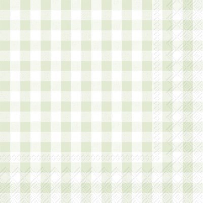 Napkins Lunch Gingham Green